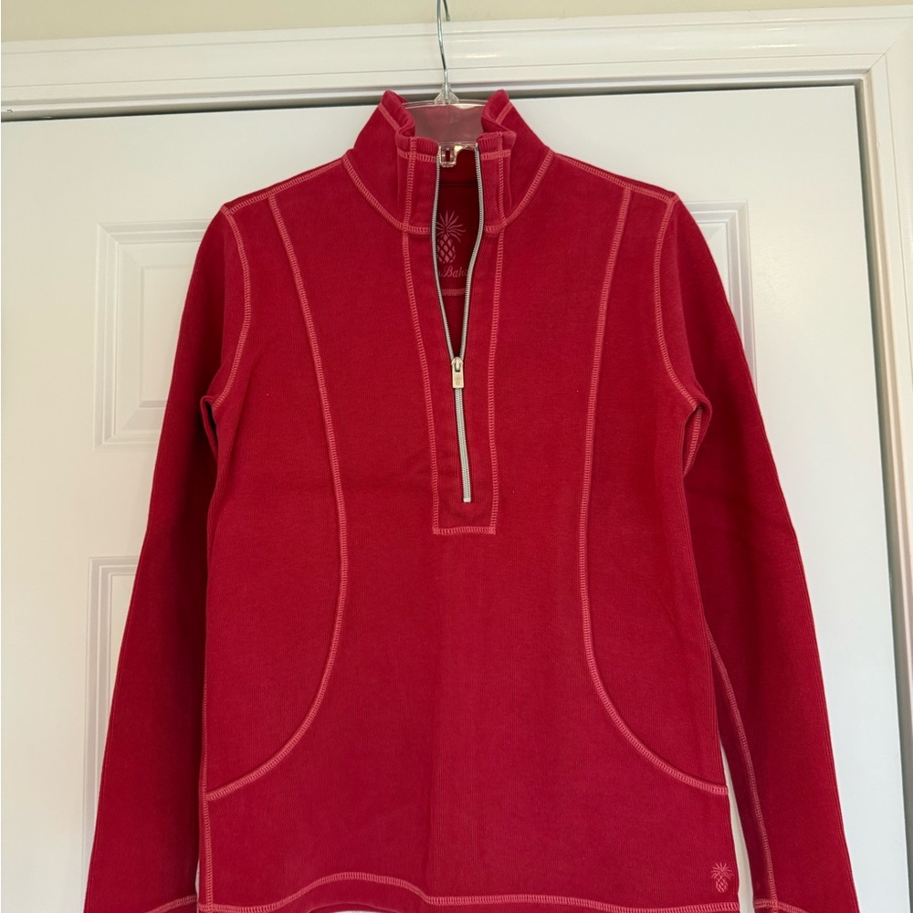 Tommy Bahama Pink Half-Zip Pullover - Size  Small